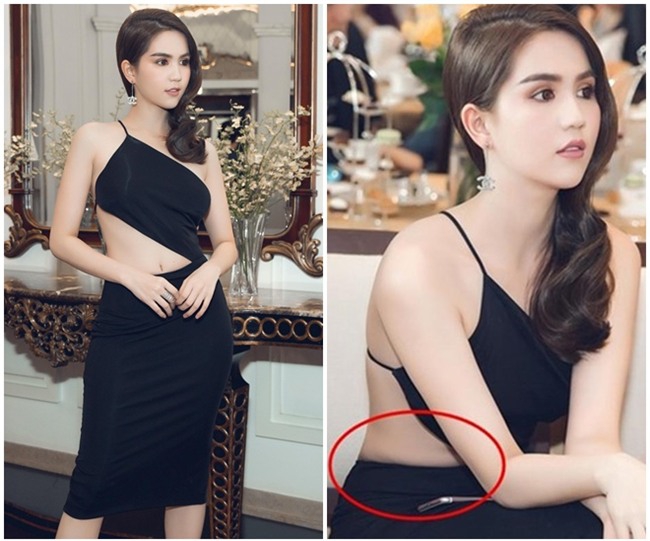 Nữ hoàng nội y Ngọc Trinh dù cho sở hữu vòng eo 56, với body quyến rũ, bốc lửa thì cũng có lúc muốn độn thổ chỉ vì những hình ảnh lộ bụng to, thậm chí đã có lúc có còn bị đồn thổi là đang có bầu.