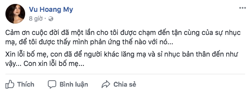 Chia sẻ mới nhất của Hoàng My.