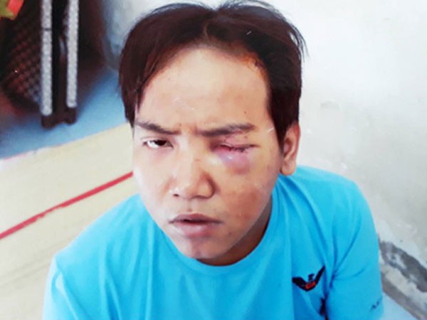 Nghi phạm Giang tại cơ quan công an. Ảnh: Công an cung cấp.