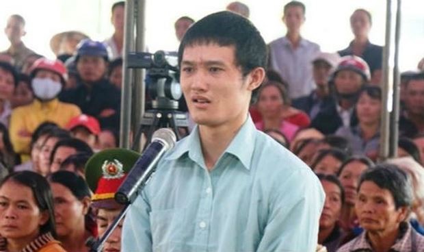 Bị cáo Nguyễn Huỳnh Vũ tại phiên tòa xét xử