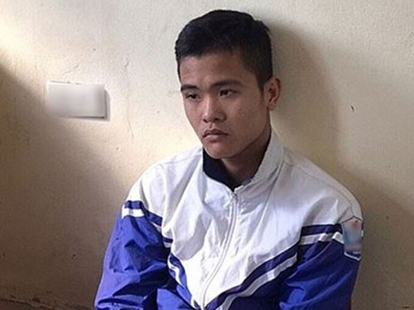 Đối tượng Lang Văn Thuận tại cơ quan Công an.