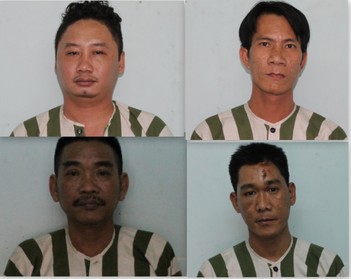 Đàn em của Ngữ đang bị cảnh sát bắt giữ. Ảnh: T.C