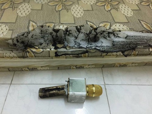 Trường hợp ch&aacute;y micro h&aacute;t karaoke hồi th&aacute;ng 1.