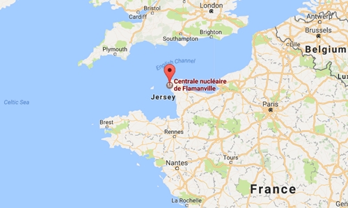 
Vị trí nhà máy điện hạt nhân bị nổ tại Pháp. Đồ họa: Googlemap
