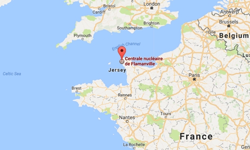 
Vị tr&iacute; nh&agrave; m&aacute;y điện hạt nh&acirc;n bị nổ tại Ph&aacute;p. Đồ họa: Googlemap
