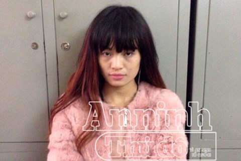 Tú bà 9x Nguyễn Thị Hằng bị bắt vì bán dâm và môi giới mại dâm hồi tháng 1. Ảnh ANTĐ