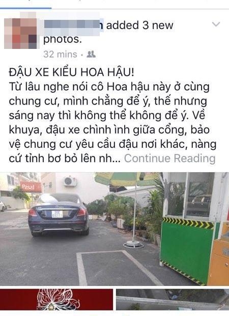 
Từ lời tố hoa hậu để xe không có ý thức mới đây...
