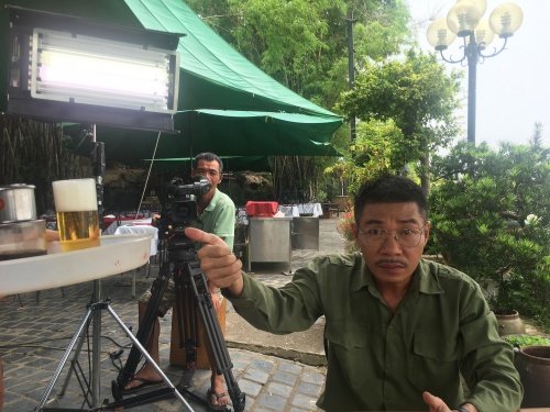 
Hình ảnh tại trường quay của diễn viên Công Lý - Việt Anh. Ảnh: FBNV
