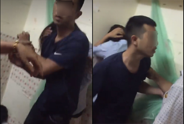 Người chồng bị bắt quả tang trong nh&agrave; trọ c&ugrave;ng bồ, anh ta đứng ra bao bọc cho bồ khi bị đ&aacute;nh