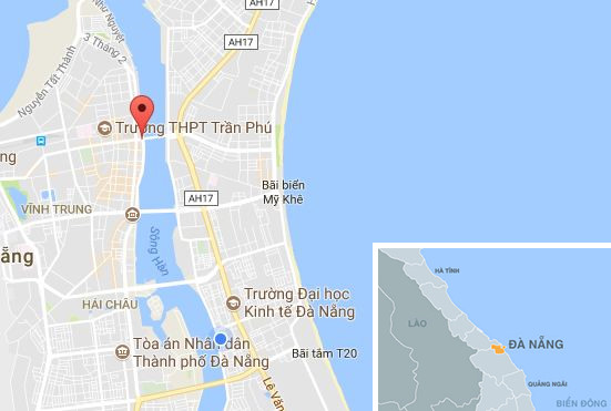 
Thi thể anh K. được tìm thấy tại vực chân cầu Thuận Phước . Ảnh: Google Maps.
