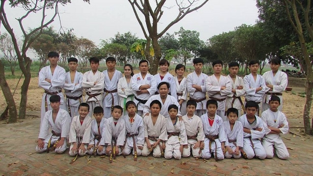 
Lớp học karate của thầy Nguyễn Đăng Khoa. Ảnh: NVCC.
