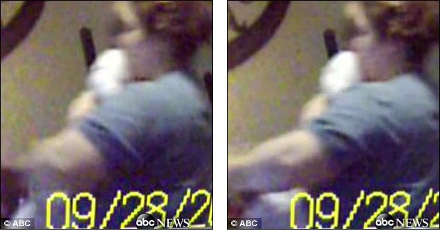 Những h&igrave;nh ảnh cắt ra từ clip cho thấy Medema bạo h&agrave;nh b&eacute; Raylee. (Ảnh: dailymail)