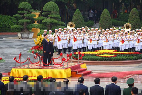 Đây là chuyến thăm chính thức thứ hai của ông Tập Cận Bình trên cương vị Tổng Bí thư, Chủ tịch nước Trung Quốc. Ảnh: Nguyễn Chương