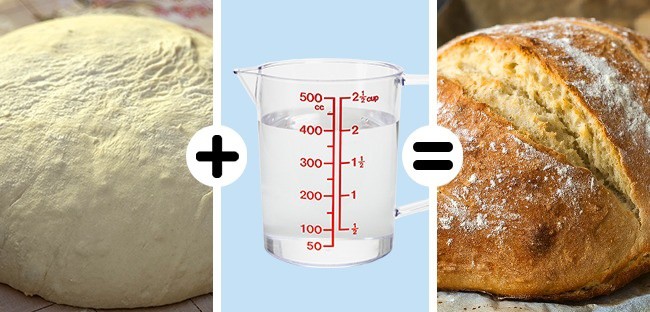 Khi tự nướng bánh ở nhà, bạn có thể gặp vấn đề với lớp vỏ bánh không như ý. Vấn đề này có thể giải quyết dễ dàng bằng cách đặt một bát nước vào lò khi nướng. Hơi nước sẽ phù phép cho lớp vỏ bánh giòn ngon.