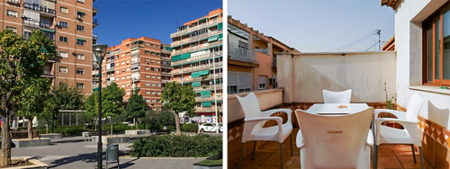 Hầu hết người Tây Ban Nha thích sống trong chung cư. Dưới đây là điển hình các khu vực dân cư trong bất kỳ thành phố nào của Tây Ban Nha.