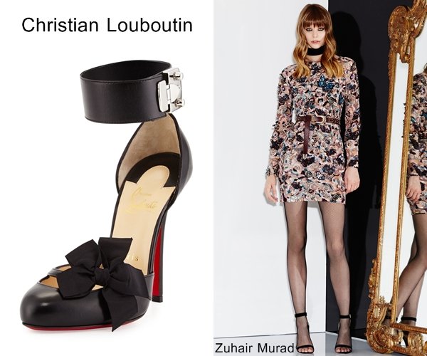 
Đầm đính kết tinh xảo của Zuhair Murad được siêu mẫu phối cùng giày Christian Louboutin, có giá 1.145 USD (26 triệu đồng).
