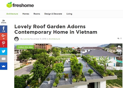Khu vườn trên sân thượng ở Việt Nam lên báo Mỹ.
