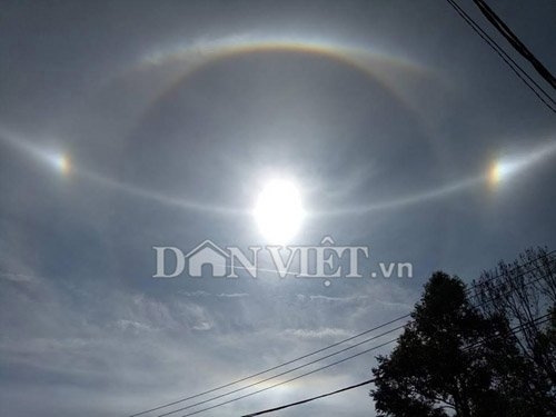 Hiện tượng mặt trời lạ trên bầu trời Gia Lai.