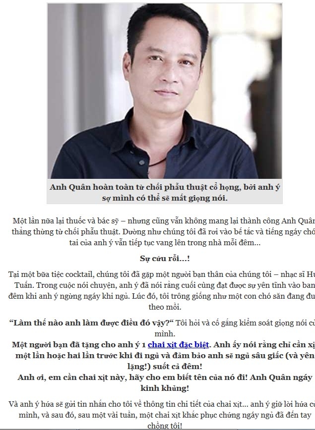 C&acirc;u chuyện bịa đặt về gia đ&igrave;nh Mỹ Linh - Anh Qu&acirc;n được đăng tải tr&ecirc;n website quảng c&aacute;o.