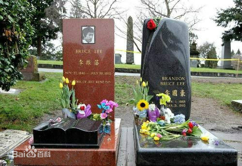 
Mộ của hai cha con họ Lý được đặt cạnh trong trong nghĩa trang Lake view. Ảnh: Baidu
