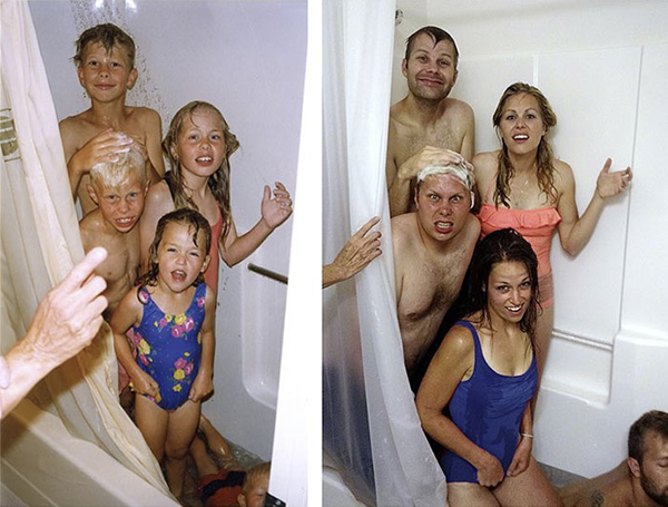 
Thời thơ ấu của bốn anh em này là những buổi nghịch nước trong bồn tắm.
