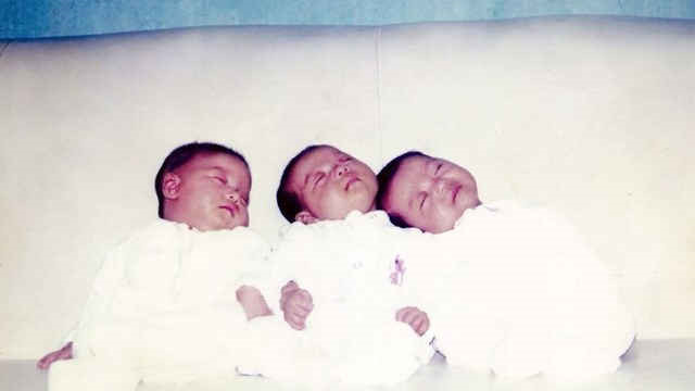 Hình ảnh đáng yêu của 3 chị em lúc nhỏ.