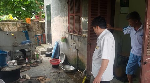 Hiện trường vụ án xảy ra sáng 5/2/2012.
