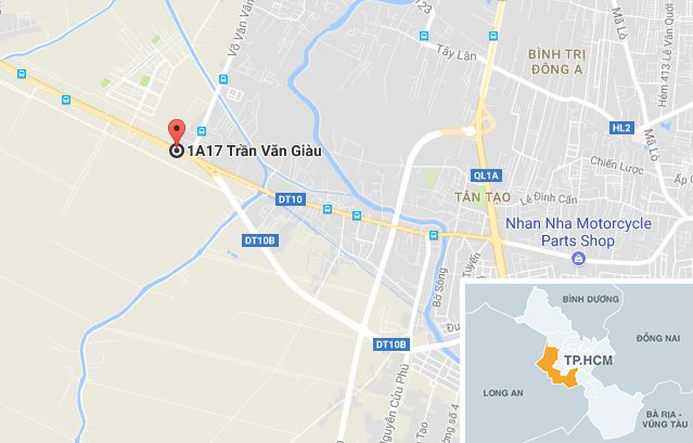 Vị tr&iacute; gần nơi xảy ra vụ việc. Ảnh: Google Maps.
