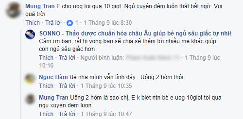 Phản hồi của mẹ Mung Tran về siro thảo dược chuẩn hóa châu Âu.