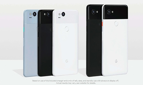 
Pixel 2 có ba màu còn Pixel 2 XL chỉ có hai màu.
