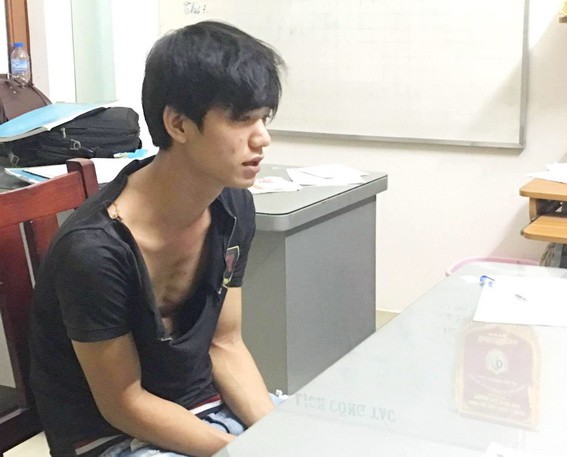 Đối tượng tại cơ quan Công an. Ảnh: C.T