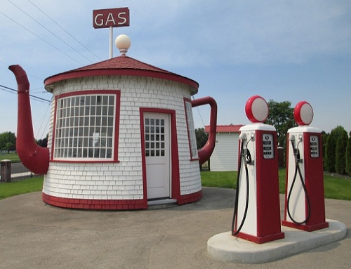 Ấm trà đáng yêu này được xây dựng như một trạm xăng từ năm 1922 và vẫn còn tồn tại cho đến bây giờ.