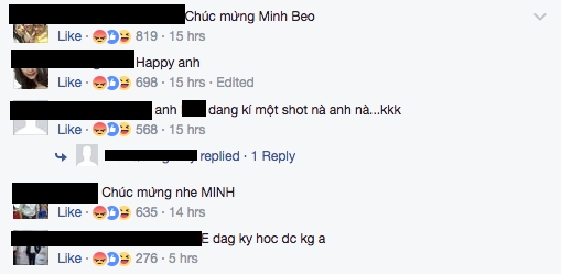 
Dù Minh Béo đã khoá chức năng bình luận nhưng hàng ngàn khán giả vẫn dùng biểu tượng giận dữ để bày tỏ thái độ của mình với kẻ bệnh hoạn, vô liêm sỉ.
