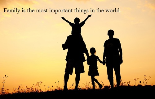 Gia đình là điều quan trọng nhất trên thế giới.