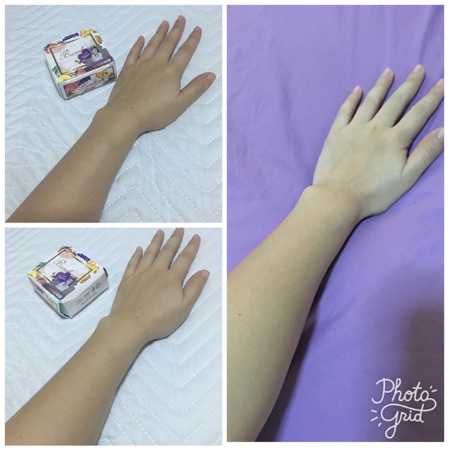 Sản phẩm được quảng cáo có khả năng khiến da trắng bật lên vài tông ngay sau khi sử dụng lần đầu. Những hình ảnh như thế này, khiến chị em nào cũng muốn mua thử 1 mẫu về dùng.