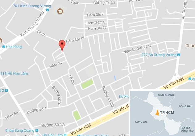 Vị trí gần nơi xảy ra vụ việc. Ảnh: Google Maps.