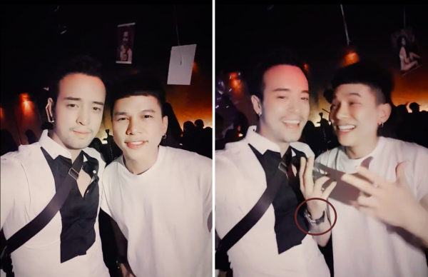 Trang phục, phụ kiện của Ho&agrave;ng T&ocirc;n trong 2 bức ảnh ho&agrave;n to&agrave;n tr&ugrave;ng khớp.