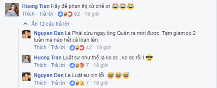 
Đan Lê và vợ Việt Anh có màn đối đáp trên mạng xã hội.
