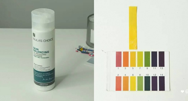 Paula’s Choice Skin Balancing Cleanser (500.000VNĐ/ 237ml) với độ pH 5.5 vô cùng nhẹ nhàng, lành tính, làm sạch bụi bẩn, dầu thừa mà không gây tổn thương tới lớp màng acid tự nhiên của da. Sản phẩm này không chứa hương liệu, chất tạo mùi hay các chất gây kích ứng da.