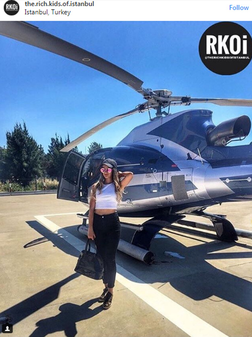 Một ái nữ được chở đi học, đi chơi đều bằng trực thăng riêng.