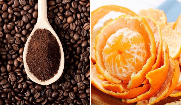 Sử dụng vỏ cam, quýt, chanh,...hoặc bã cà phê giúp khử mùi hôi tủ lạnh khá tốt.