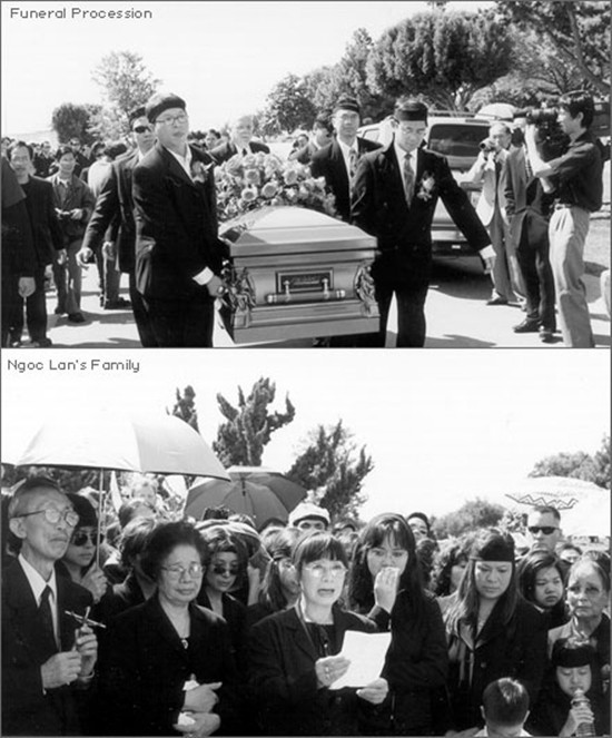 Hình ảnh trong đám tang của nữ danh ca Ngọc Lan.