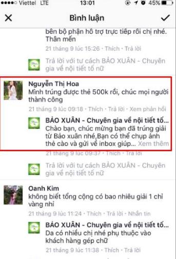 
Tính đến thời điểm hiện tại, nhờ hình thức kêu gọi ghép thẻ, đã có rất nhiều chị em trúng tiền mặt và vàng 9999 từ nhãn hàng.
