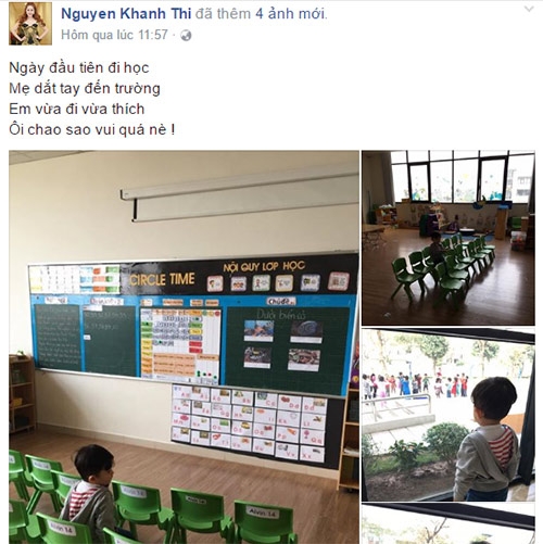 Trường mà Kubi theo học là một trường mầm non quốc tế ở Hà Nội