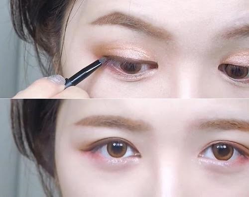 Kẻ mắt màu nâu: Trong khi eyeliner màu đen ghi điểm bởi sự sắc sảo, phá cách, nổi bật thì eyeliner màu nâu sẽ khiến nàng trông trẻ trung và dịu dàng hơn hẳn đấy.