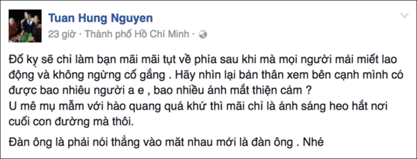 
Tuấn Hưng được cho là viết những dòng đá xéo Duy Mạnh.
