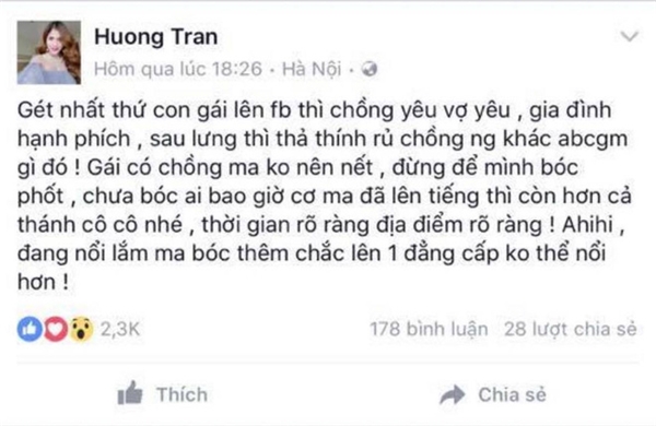 
Dòng chia sẻ gây bão của vợ Việt Anh.
