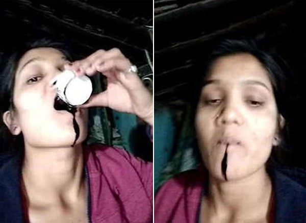 Cốc thuốc độc Nisha uống l&agrave; một chất lỏng m&agrave;u đen chưa r&otilde; t&ecirc;n.