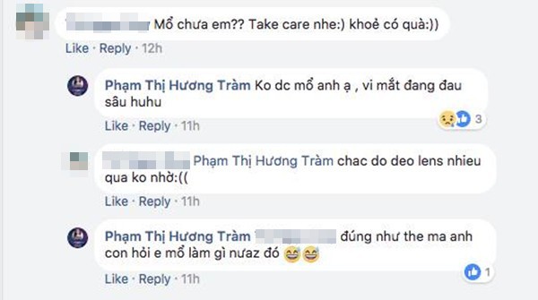 Hương Tràm cho biết tình trạng mắt của mình đang khá xấu nên không thể thực hiện phẫu thuật.