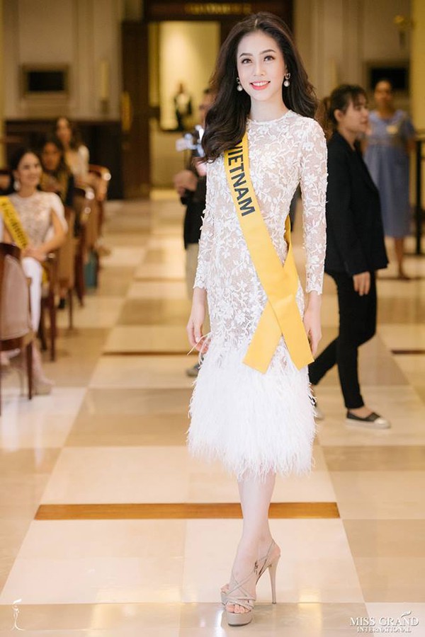 
Nhan sắc Á hậu Phương Nga tại Miss Grand 2018.
